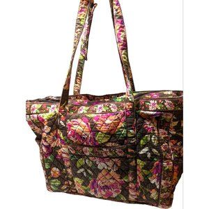 Vera Bradley Grand Traveler Tote Overnight Bag Weekender Duffle English Rose